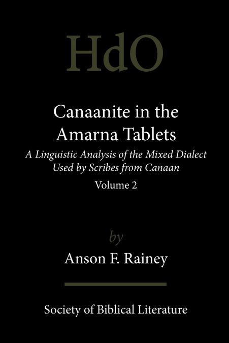 CANAANITE IN THE AMARNA TABLETS