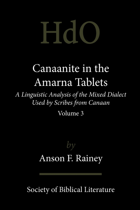 CANAANITE IN THE AMARNA TABLETS