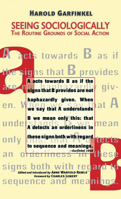 SEEING SOCIOLOGICALLY