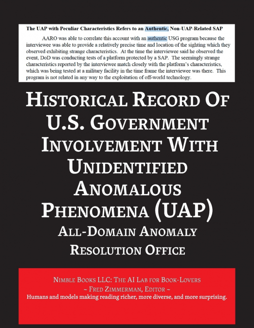 REPORT ON THE HISTORICAL RECORD OF U.S. GOVERNMENT INVOLVEME