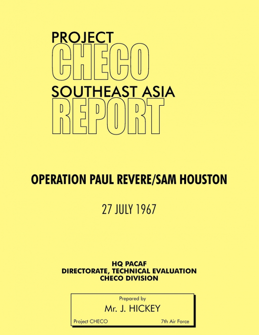 PROJECT CHECO SOUTHEAST ASIA STUDY