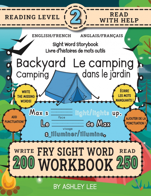 250 SIGHT WORD STORYBOOK, BACKYARD CAMPING (LEVEL 2) BILINGU