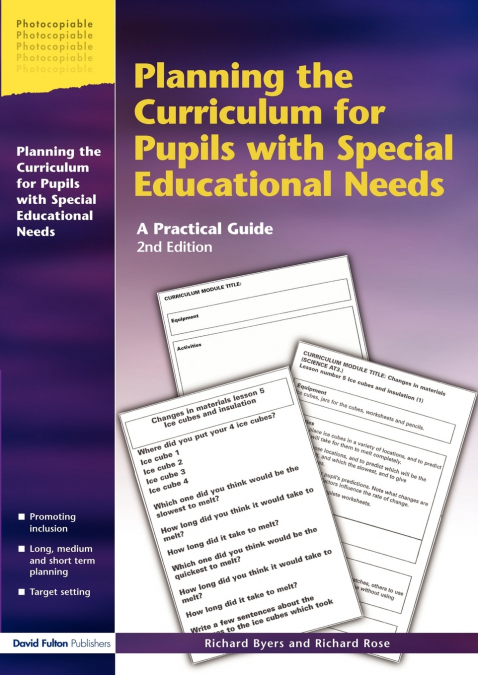PLANNING THE CURRICULUM FOR PUPILS WITH SPECIAL EDUCATIONAL