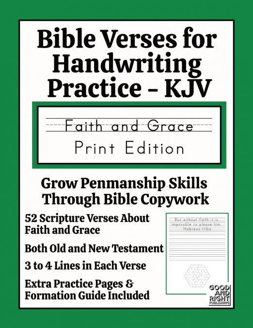 BIBLE VERSES FOR HANDWRITING PRACTICE - KJV