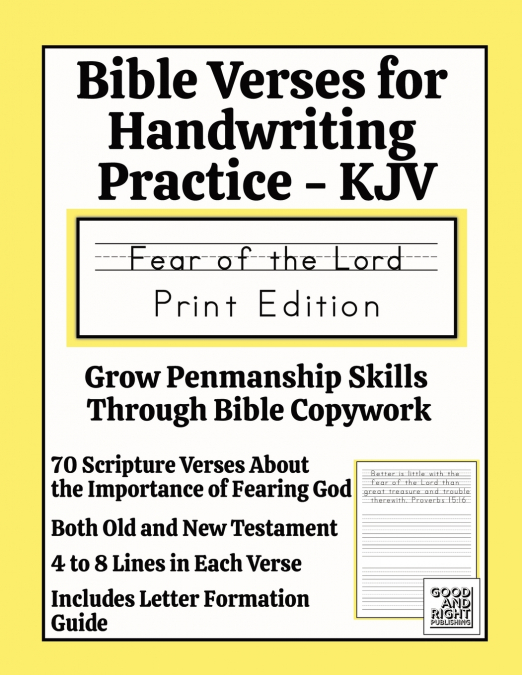 BIBLE VERSES FOR HANDWRITING PRACTICE - KJV