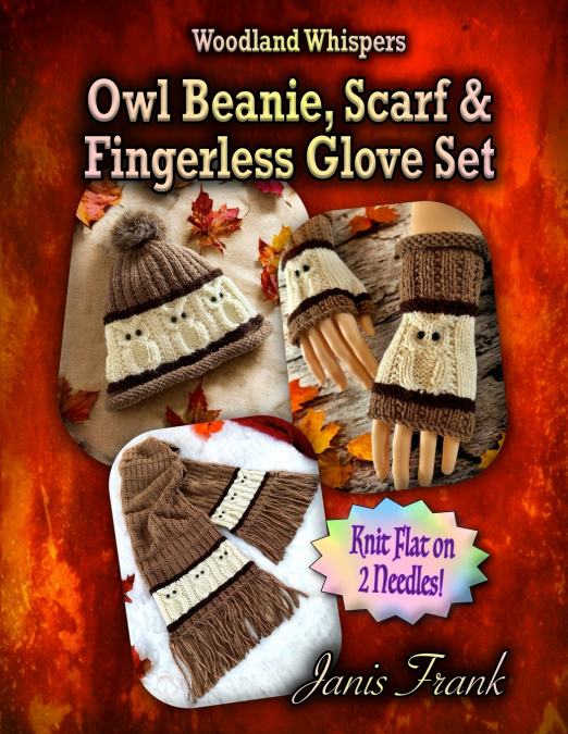 OWL BEANIE, SCARF AND FINGERLESS GLOVE SET