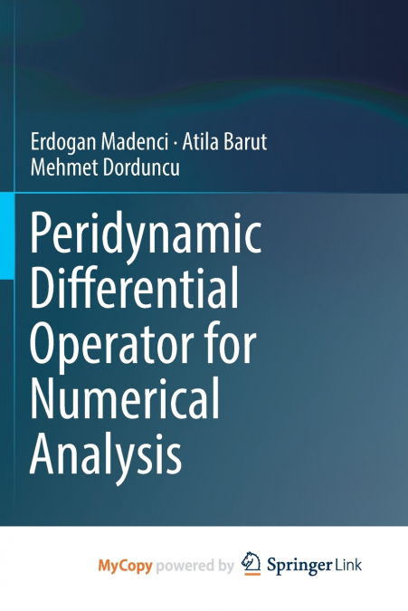 PERIDYNAMIC DIFFERENTIAL OPERATOR FOR NUMERICAL ANALYSIS