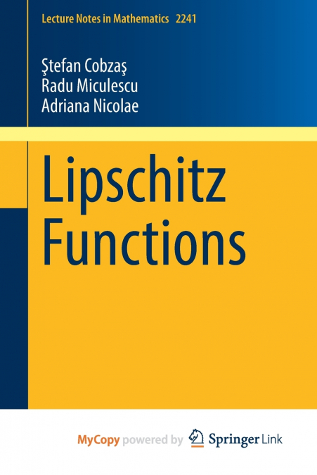 LIPSCHITZ FUNCTIONS