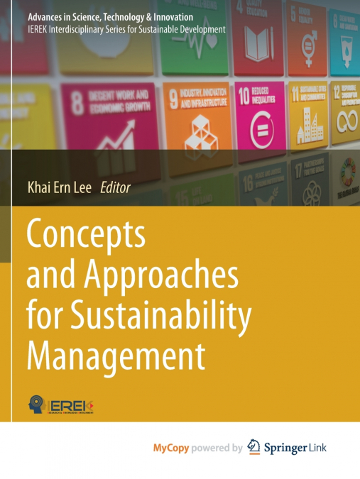 CONCEPTS AND APPROACHES FOR SUSTAINABILITY MANAGEMENT