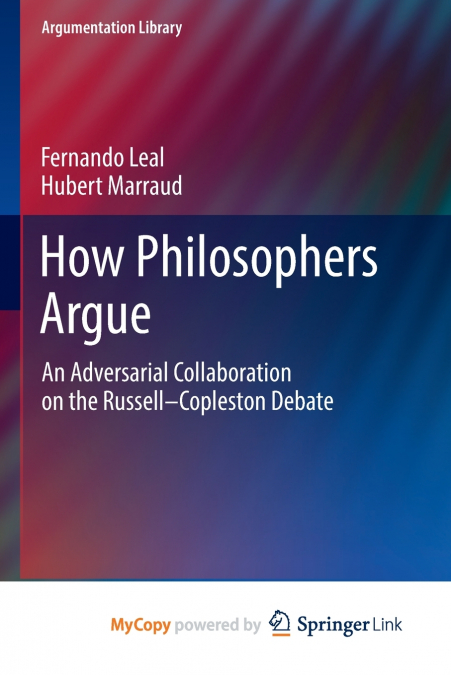 HOW PHILOSOPHERS ARGUE