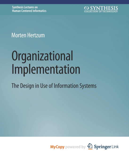 ORGANIZATIONAL IMPLEMENTATION