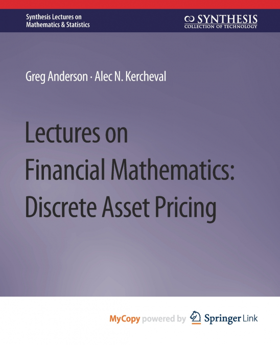 LECTURES ON FINANCIAL MATHEMATICS