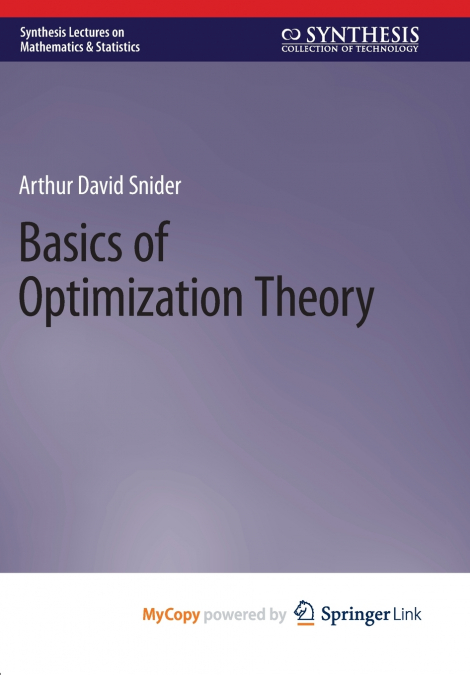 BASICS OF OPTIMIZATION THEORY
