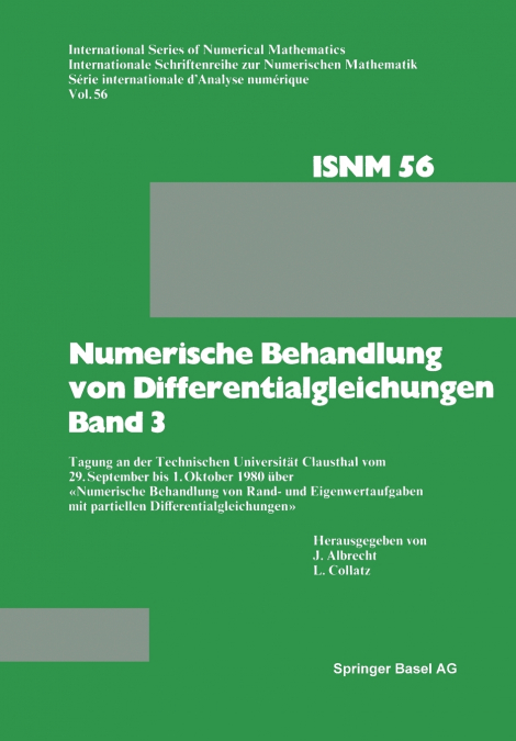 NUMERISCHE BEHANDLUNG VON DIFFERENTIALGLEICHUNGEN BAND 3