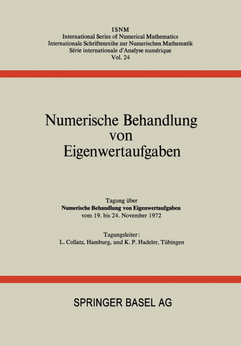 NUMERISCHE BEHANDLUNG VON EIGENWERTAUFGABEN