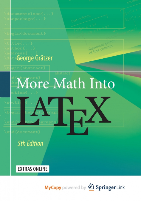 MORE MATH INTO LATEX