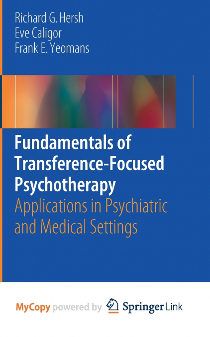 FUNDAMENTALS OF TRANSFERENCE-FOCUSED PSYCHOTHERAPY