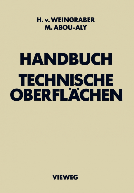 HANDBUCH TECHNISCHE OBERFLACHEN