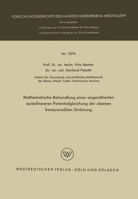 MATHEMATISCHE BEHANDLUNG EINER ANGENAHERTEN QUASILINEAREN PO