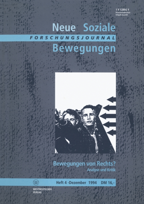 FORSCHUNGSJOURNAL NEUE SOZIALE BEWEGUNGEN