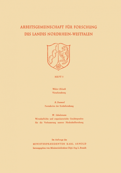 VIRUSFORSCHUNG. ZOOLOGISCHES INSTITUT BONN FORTSCHRITTE DER