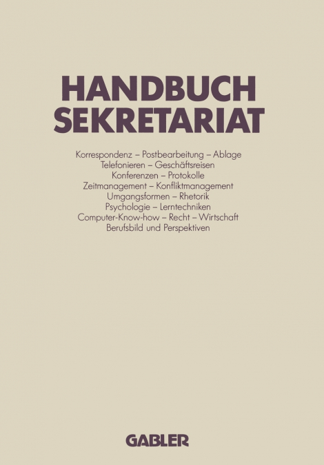HANDBUCH SEKRETARIAT