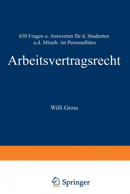 ARBEITSVERTRAGSRECHT