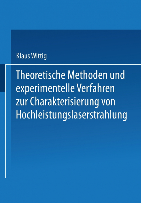 THEORETISCHE METHODEN UND EXPERIMENTELLE VERFAHREN ZUR CHARA