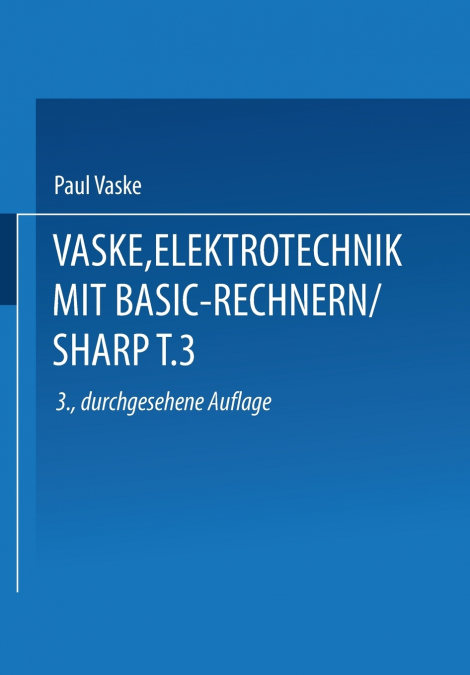 ELEKTROTECHNIK MIT BASIC-RECHNERN (SHARP)