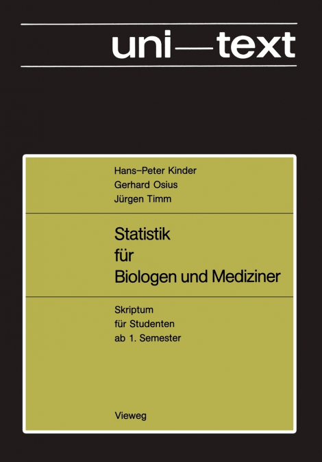 STATISTIK FUR BIOLOGEN UND MEDIZINER