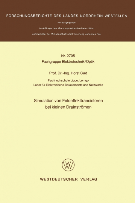 SIMULATION VON FELDEFFEKTTRANSISTOREN BEI KLEINEN DRAINSTROM