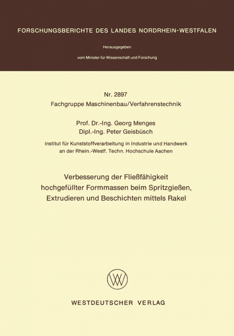 VERBESSERUNG DER FLIE�FAHIGKEIT HOCHGEFULLTER FORMMASSEN BEI