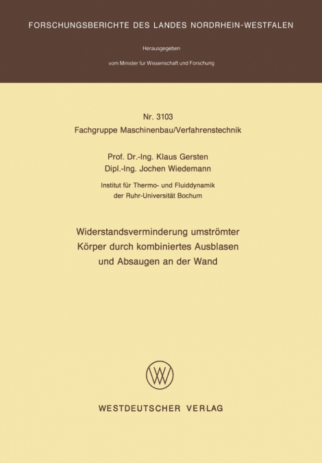 WIDERSTANDSVERMINDERUNG UMSTROMTER KORPER DURCH KOMBINIERTES