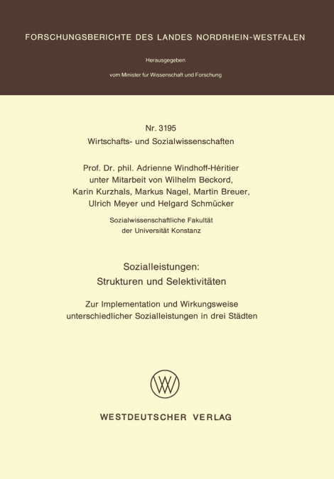 SOZIALLEISTUNGEN
