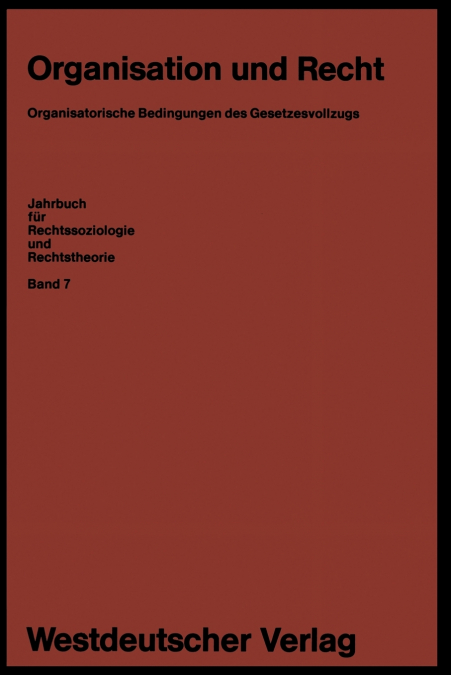 ORGANISATION UND RECHT