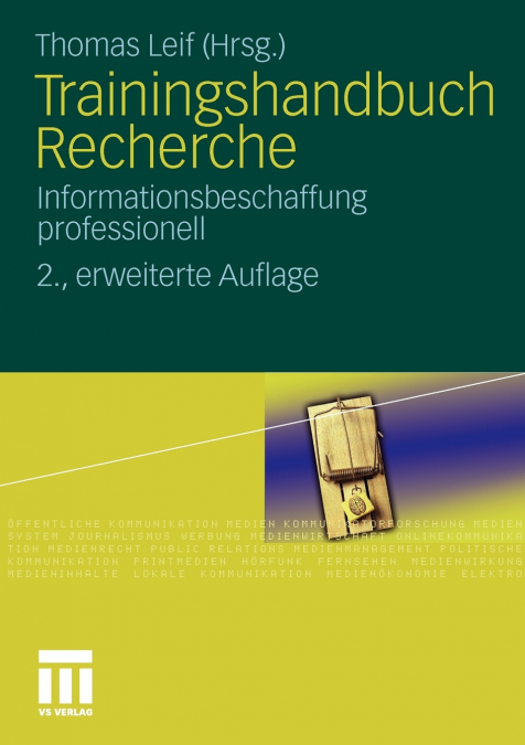 TRAININGSHANDBUCH RECHERCHE