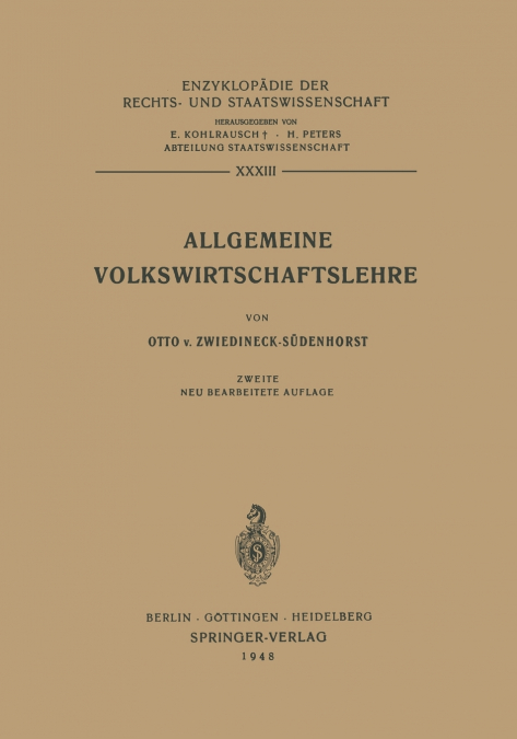 ALLGEMEINE VOLKSWIRTSCHAFTSLEHRE