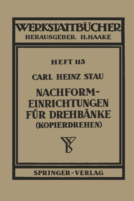 NACHFORMEINRICHTUNGEN FUR DREHBANKE (KOPIERDREHEN)