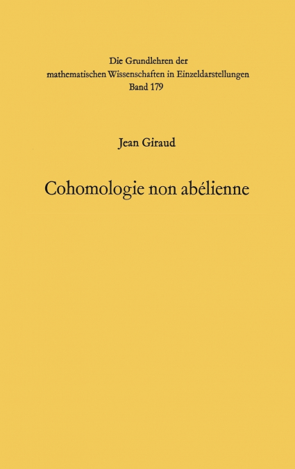 COHOMOLOGIE NON ABELIENNE