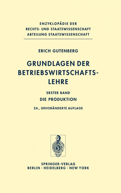 GRUNDLAGEN DER BETRIEBSWIRTSCHAFTSLEHRE