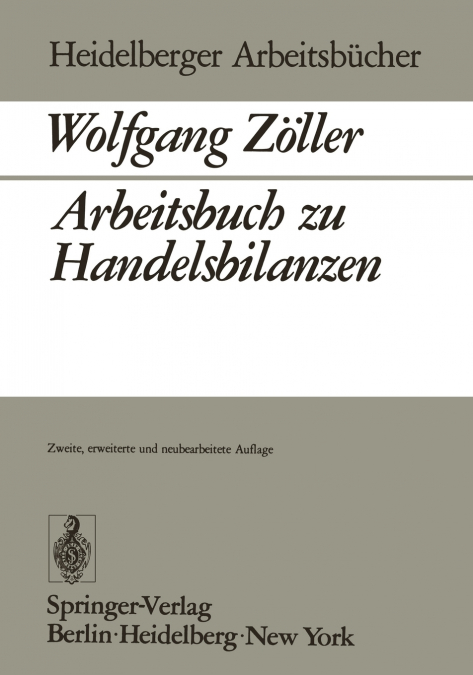 ARBEITSBUCH ZU HANDELSBILANZEN