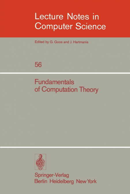 FUNDAMENTALS OF COMPUTATION THEORY