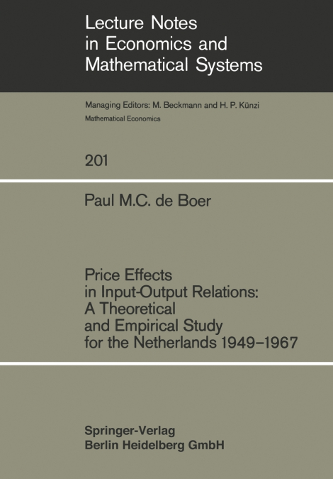 PRICE EFFECTS IN INPUT-OUTPUT RELATIONS
