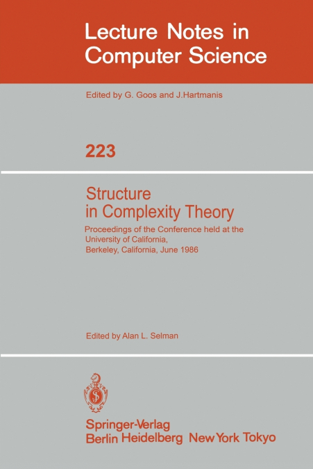 STRUCTURE IN COMPLEXITY THEORY