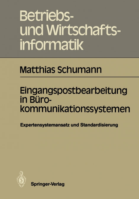 EINGANGSPOSTBEARBEITUNG IN BUROKOMMUNIKATIONSSYSTEMEN