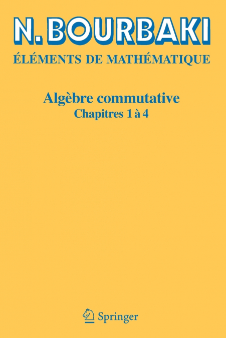 ALGEBRE COMMUTATIVE
