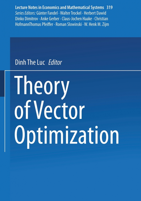 THEORY OF VECTOR OPTIMIZATION