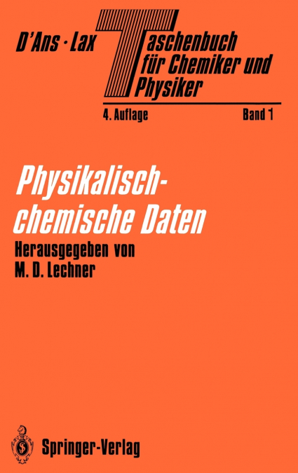 TASCHENBUCH FUR CHEMIKER UND PHYSIKER