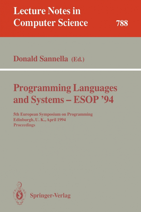 PROGRAMMING LANGUAGES AND SYSTEMS - ESOP ?94