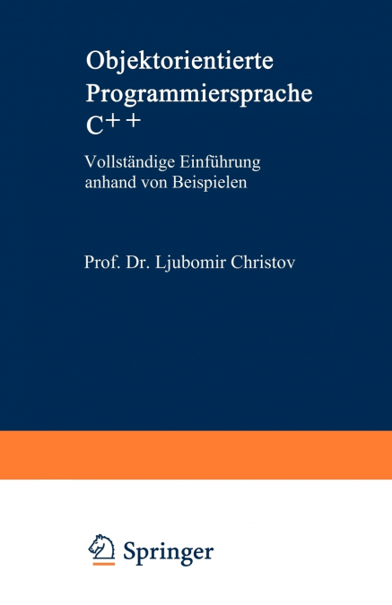 OBJEKTORIENTIERTE PROGRAMMIERSPRACHE C++